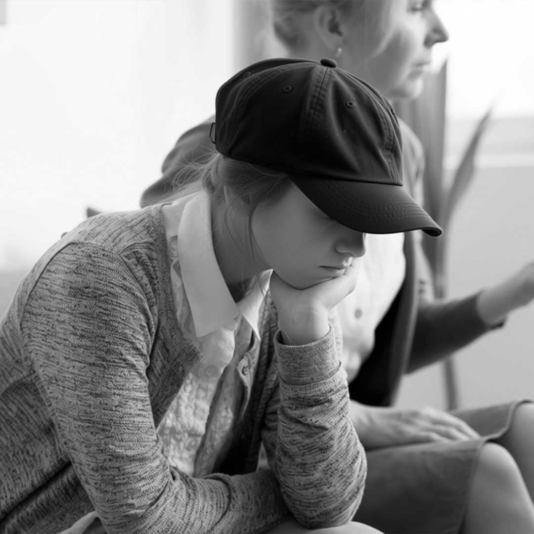 Girl Hiding Under Hat