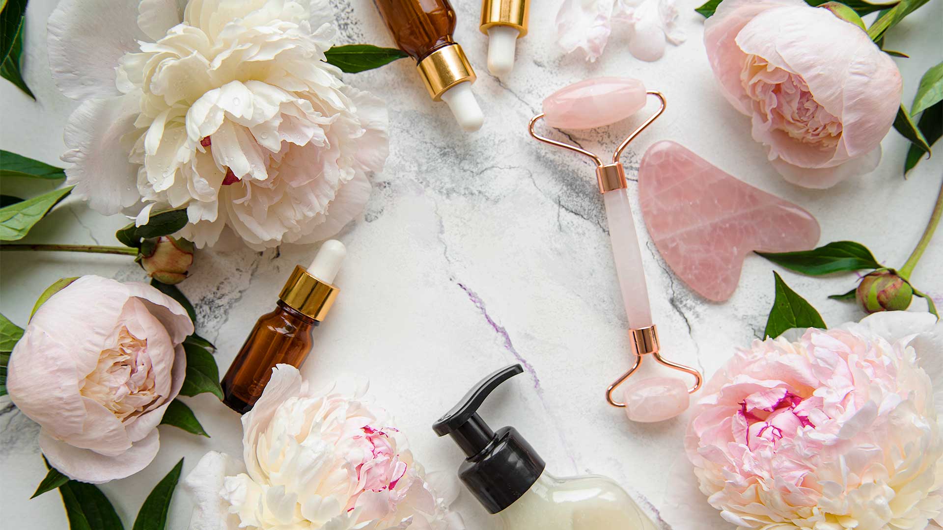 Skincare Products With Flowers