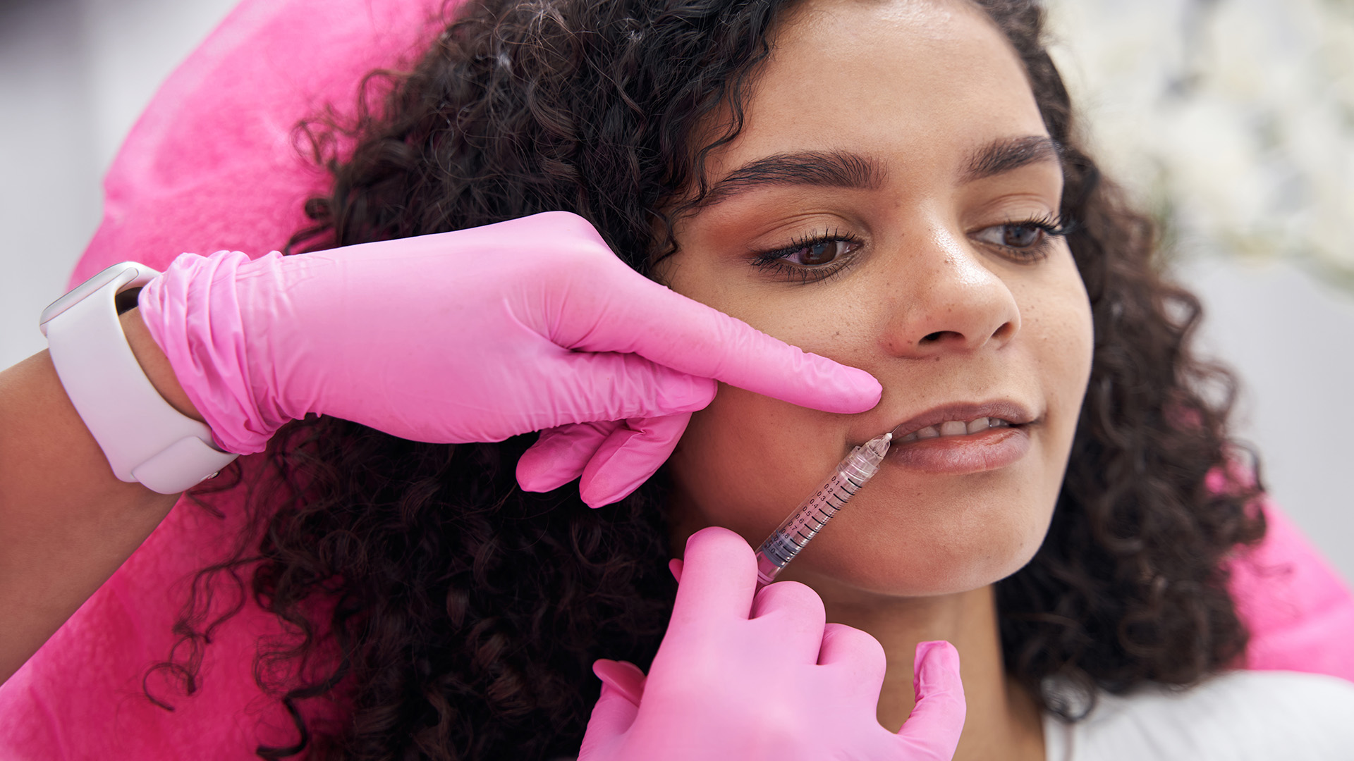 Woman Getting Lip Fillers
